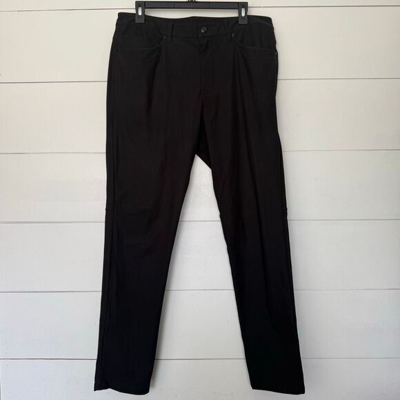 Lululemon Men’s 32 Black ABC Slim Fit 5 Pocket Pants - Picture 1 of 6